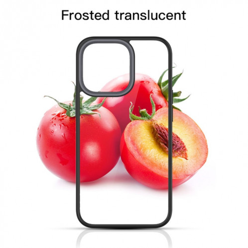 Ming Shield Hybrid Case transparent transparent givré de TPU + TPU pour iPhone 13 Pro (rouge) SH303B432-08