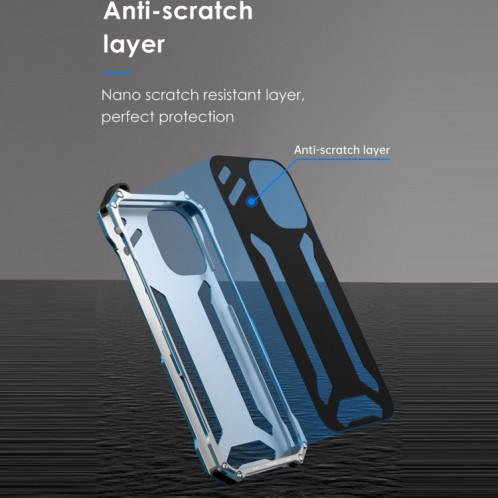 Étui de protection des métaux de métaux d'armure R-juste antichoc pour iPhone 13 Pro (Noir) SR903A1648-07