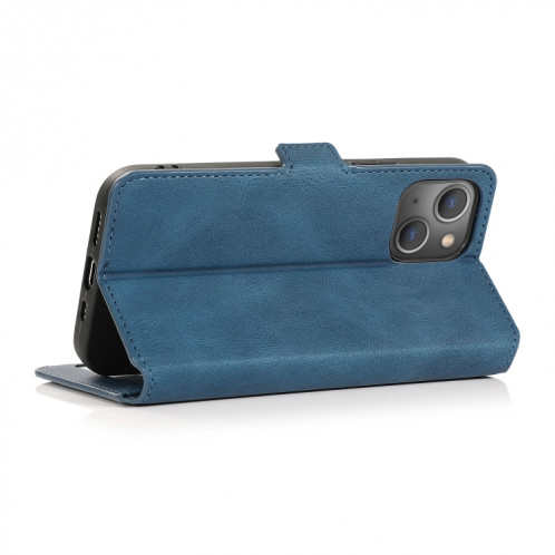 Fermoir à fermeture magnétique rétro Horizontal Flip Cuir Too avec support & carte Slots & Photo Cadre et portefeuille pour iPhone 13 (bleu marine) SH302C103-07