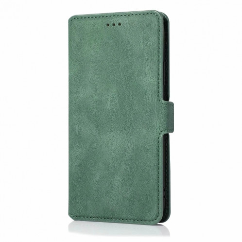 Fermoir magnétique rétro Fermoir à fermeture horizontale Horizontal Toam Cuir avec support & Cadre Slots & Photo Cadre & portefeuille pour iPhone 13 PRO (Vert) SH303D849-07