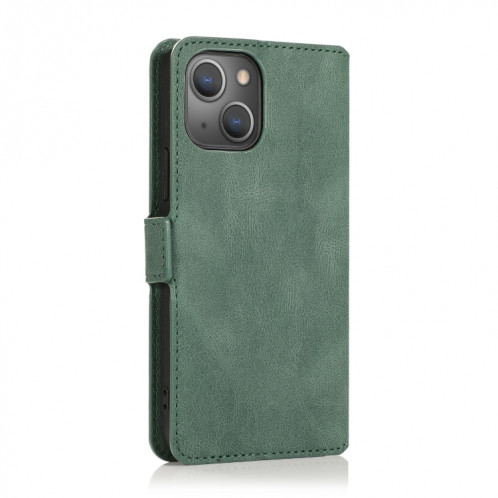 Fermoir magnétique rétro Fermoir à fermeture horizontale Horizontal Toam Cuir avec support & Cadre Slots & Photo Cadre & portefeuille pour iPhone 13 PRO (Vert) SH303D849-07