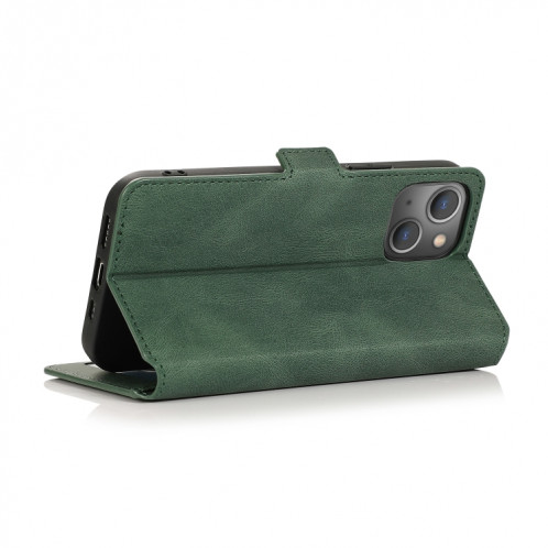 Fermoir magnétique rétro Fermoir à fermeture horizontale Horizontal Toam Cuir avec support & Cadre Slots & Photo Cadre & portefeuille pour iPhone 13 PRO (Vert) SH303D849-07