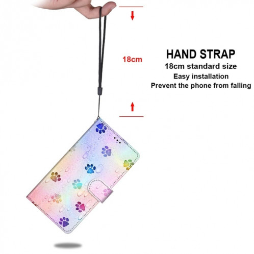 Dessin coloré Texture Croix Texture Horizontale Étui en cuir PU avec support & carte Slots & Portefeuille et longe pour iPhone 13 Pro (gouttes d'eau de l'empreinte) SH003D1080-07