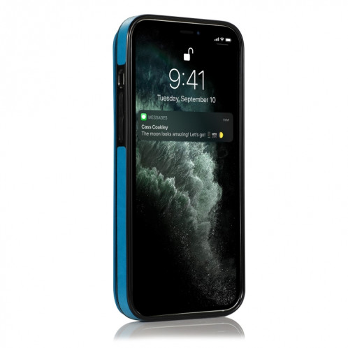 Papillons Fleurs Double Boucle PU + TPU Cas de protection avec support & Cadre Slots & Cadre photo pour iPhone 13 Pro (Bleu) SH103B71-07