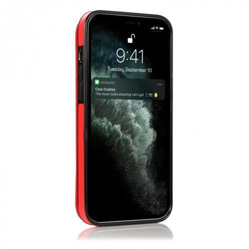 Fleurs de papillons Fleurs Double Boucle PU + TPU Cas de protection avec support & Cadre Slots & Cadre photo pour iPhone 13 Pro (rouge) SH103H468-07