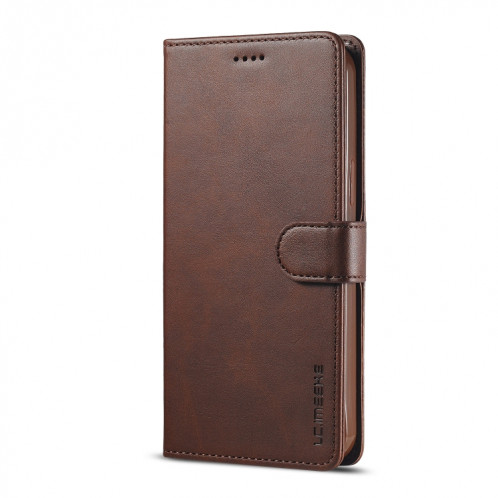 LC.IMEEKE CALF Texture Horizontale Horizontal Toam Coating avec porte-cartes et portefeuille pour iPhone 13 (Brown) SL702A459-07