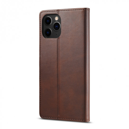 LC.Meeke Calf Texture Horizontale Horizontal Toas Cuir avec support & Card Slots & Portefeuille pour iPhone 13 Pro (Brown) SL703A1260-07
