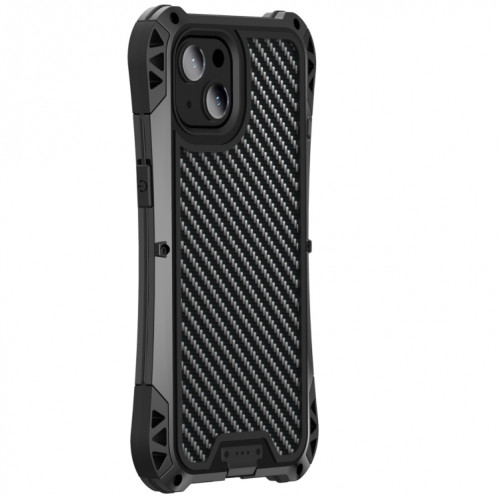 R-Just Amira Cas de protection en métal imperméable anti-poussière anti-poussière pour iPhone 13 Pro (Noir) SR003A1127-07