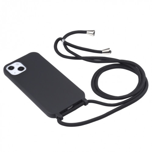 Couleurs de bonbons TPU Cas de protection avec lanière pour iPhone 13 Pro (Noir) SH203B759-06