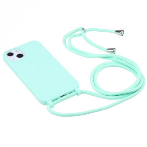 Couleurs de bonbons TPU Cas de protection avec lanière pour iPhone 13 Pro (vert menthe) SH203G1617-06