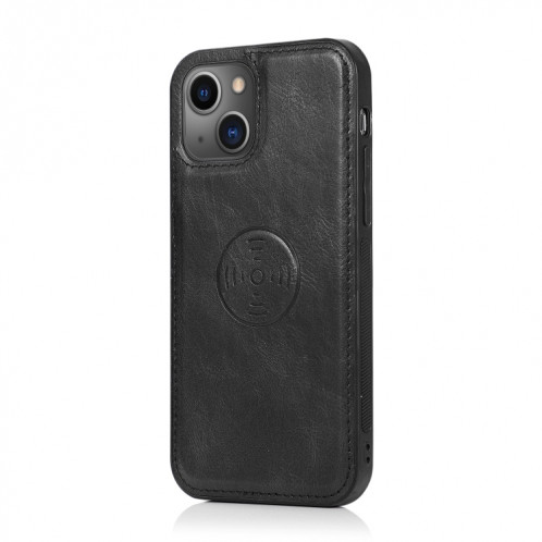 Boîtier de flip horizontal horizontal magnétique puissant avec machines à sous cartes et portefeuille pour iPhone 13 Pro (Noir) SH403A1764-07