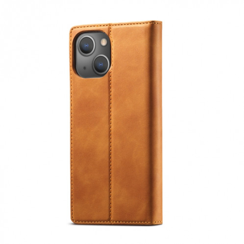 LC.IMEEKE STRANCHE PU + Matte TPU TPU TPU Horizontal Horizontal Boot avec porte-cartes et portefeuille pour iPhone 13 (Brown) SL702E745-07