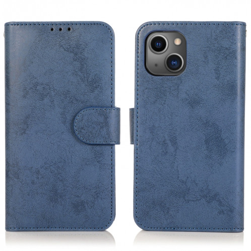 Rétro 2 en 1 étui en cuir horizontal horizontal détachable avec machines à sous cartes et portefeuille pour iPhone 13 Pro (bleu foncé) SH803E22-08