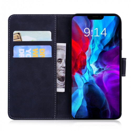 Sentez la peau Pure Couleur Horizontale Flip Cuir Toot avec porte-cartes et portefeuille pour iPhone 13 (Noir) SH302A1940-03