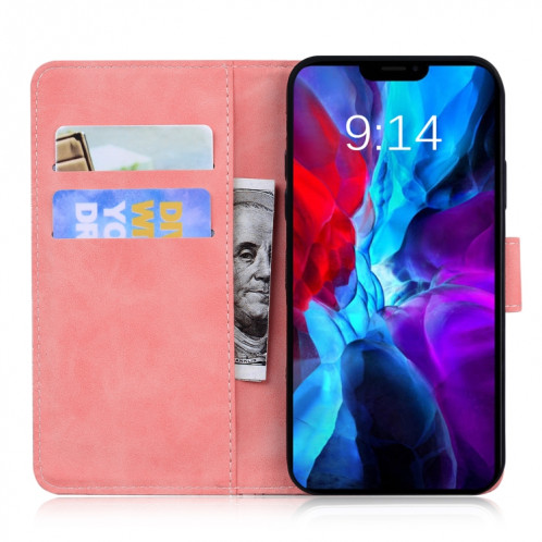 Peau Sentence Couleur pure Horizontal Flip Cuir Too avec porte-cartes et portefeuille pour iPhone 13 (rose) SH302F1274-03