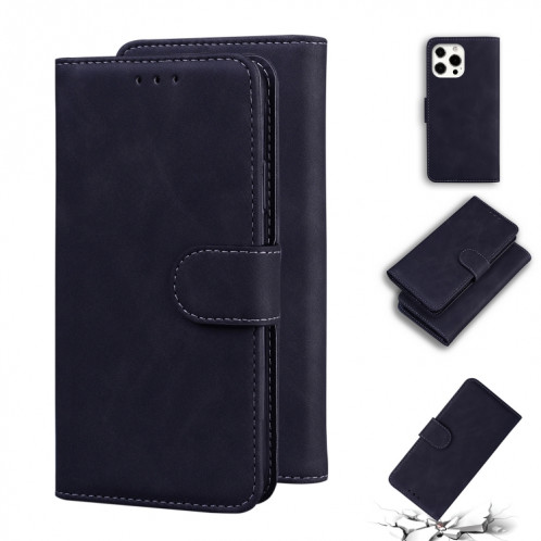 Sentez la peau Pure Couleur Horizontal Flip Coating avec support et portefeuilles et portefeuille pour iPhone 13 Pro (Noir) SH303A239-03
