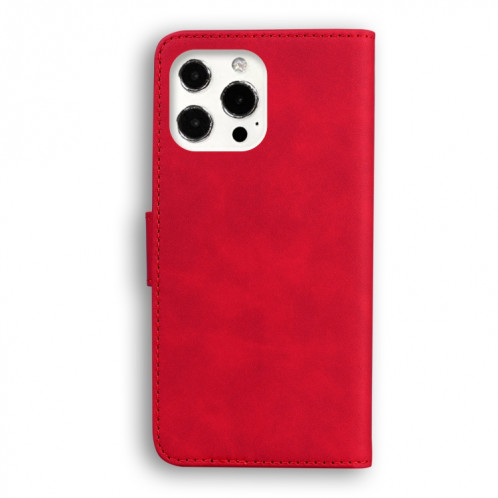Sentez la peau Pure Couleur Horizontale Flip Cuir Too avec porte-carte et portefeuille pour iPhone 13 Pro (rouge) SH303B1377-03