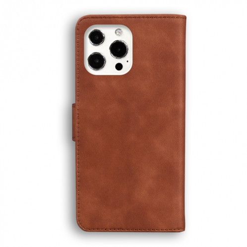 Sentez la peau Pure Couleur Horizontale Flip Cuir Coffret avec porte-carte et portefeuille pour iPhone 13 PRO (Brown) SH303E1051-03