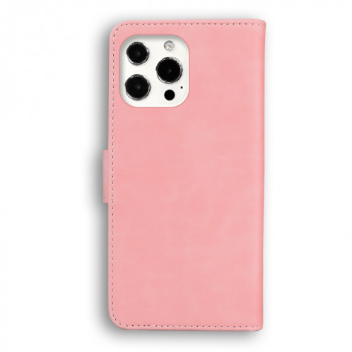 Sentez la peau Pure Couleur Horizontal Flip Cuir Coffret avec porte-cartes et portefeuille pour iPhone 13 PRO (rose) SH303F1896-03
