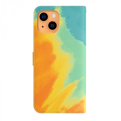 Motif aquarelle Horizontal Flip Cuir Housse avec support et portefeuille pour iPhone 13 (feuille d'automne) SH702C1564-06