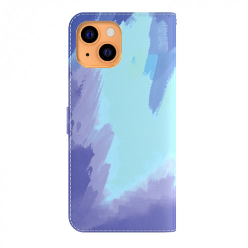 Aquarelle Motif Horizontal Flip Cuir Housse avec support et portefeuille pour iPhone 13 (neige d'hiver) SH702E1855-06