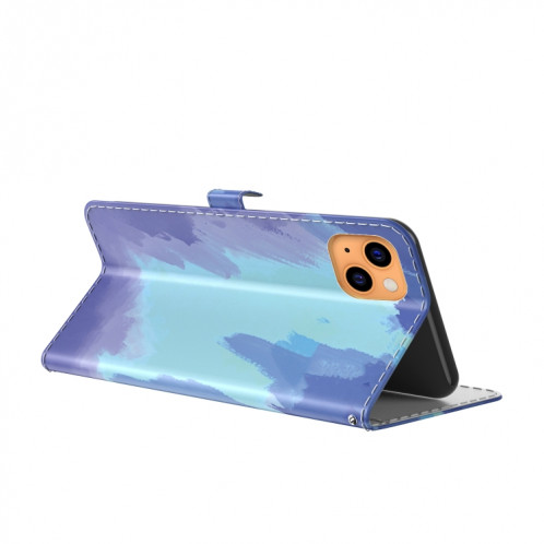 Aquarelle Motif Horizontal Flip Cuir Housse avec support et portefeuille pour iPhone 13 (neige d'hiver) SH702E1855-06