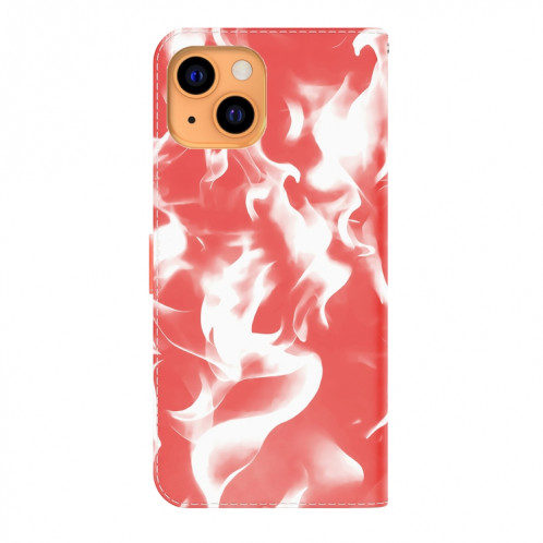 Modèle de brouillard nuage Horizontal Flip Cuir Coating avec support et portefeuille et portefeuille pour iPhone 13 (rouge) SH102F1420-06