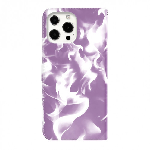 Coque horizontale en cuir à bascule horizontale avec support et portefeuille pour iPhone 13 Pro (violet) SH103B7-06