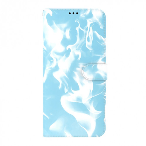 Cas de cuir horizontal motif de brouillard avec support et portefeuille pour iPhone 13 Pro (Bleu ciel) SH103E459-06