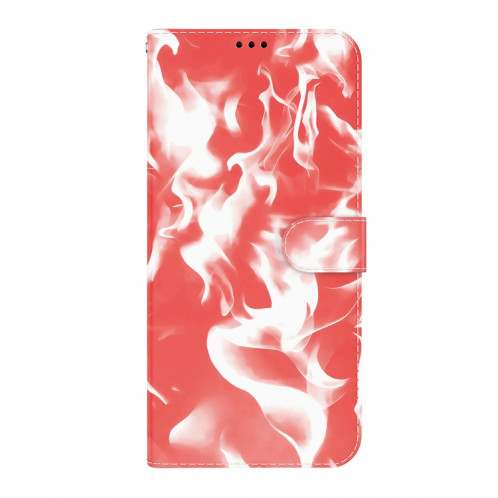 Cas de cuir horizontal motif de brouillard avec support et portefeuille pour iPhone 13 Pro (rouge) SH103F512-06