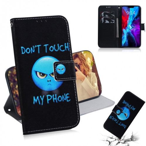 Dessin coloré Horizontal Flip Cuir Case, avec porte-cartes et portefeuille pour iPhone 13 (colère) SH702I185-05