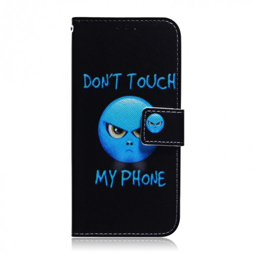 Dessin coloré Horizontal Flip Cuir Case, avec porte-cartes et portefeuille pour iPhone 13 (colère) SH702I185-05