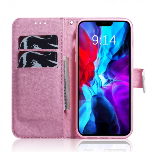 Dessin coloré Horizontal Flip Cuir Case, avec porte-cartes et portefeuille et portefeuille pour iPhone 13 (Fleur de Magnolia) SH702J648-05