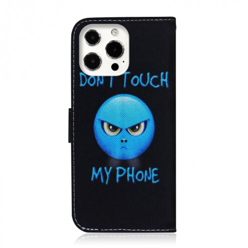 Dessin coloré Horizontal Flip Cuir Case, avec porte-cartes et portefeuille et portefeuille pour iPhone 13 Pro (Colère) SH703I1436-05