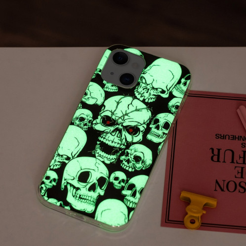 Cas de protection souple TPU lumineux pour iPhone 13 mini (crâne) SH901D468-05