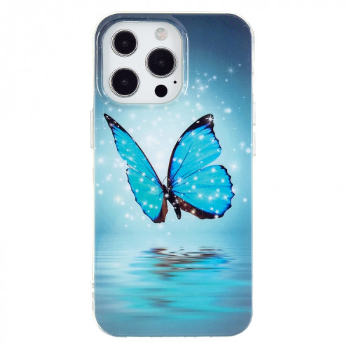TPU lumineux Cas de protection souple pour iPhone 13 Pro (Papillon) SH903B121-05
