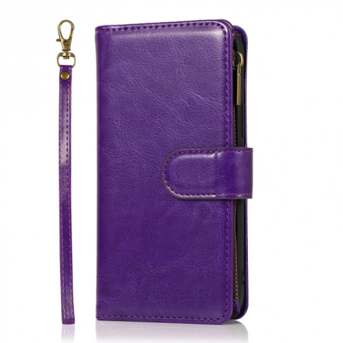 Horizontal Texture Horizontal Horizontal Horizon Horizontal Slot & Porte-lanière et longe à glissière pour iPhone 13 Pro (violet) SH203F903-07