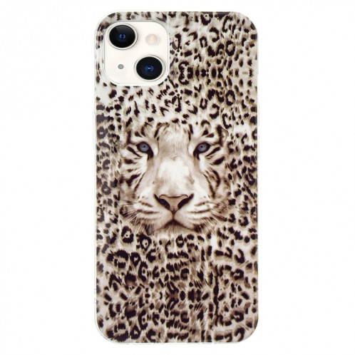 Coque de protection molle de TPU lumineuse pour iPhone 13 (tigre léopard) SH302J369-05