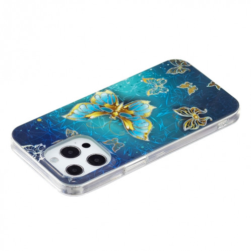 Cas de protection TPU de galvanoplastie pour iPhone 13 Pro (Papillons) SH503I1825-04