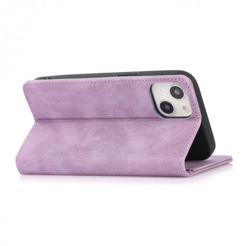 Horizontal Texture Horizontal Texture Horizontal Texture Horizons avec support et carte de portefeuille et portefeuille pour iPhone 13 Pro (violet) SH703D721-07