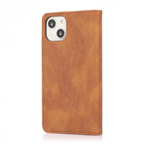 Strong magnétique Crazy Crazy Horse Texture Horizontal Flip Cuir Case avec porte-cartes et portefeuille pour iPhone 13 Pro (Brown) SH703E240-07