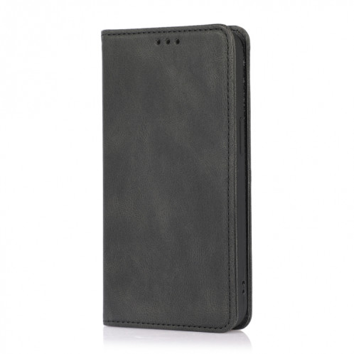 Strong magnétique Crazy Crazy Horse Texture Horizontal Flip Cuir Coffret avec porte-cartes et portefeuille pour iPhone 13 PRO (Noir) SH703F808-07