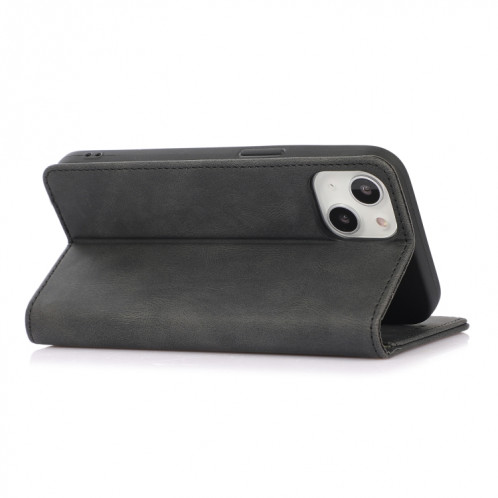 Strong magnétique Crazy Crazy Horse Texture Horizontal Flip Cuir Coffret avec porte-cartes et portefeuille pour iPhone 13 PRO (Noir) SH703F808-07