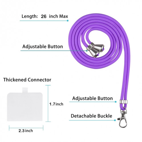 Épissage de galvanoplastie Modèle de marbre Dual-côté IMD TPU TPU TPU avec lanière à col pour iPhone 13 (violet foncé) SH002F1431-06
