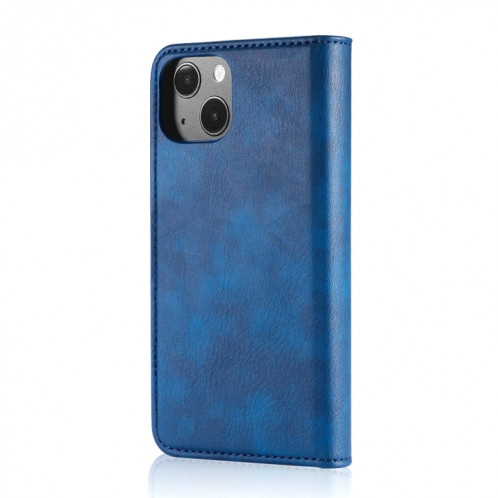 DG.ming Crazy Horse Texture Flip Housse de cuir magnétique détachable avec porte-cartes et portefeuille pour iPhone 13 (bleu) SD602E215-07