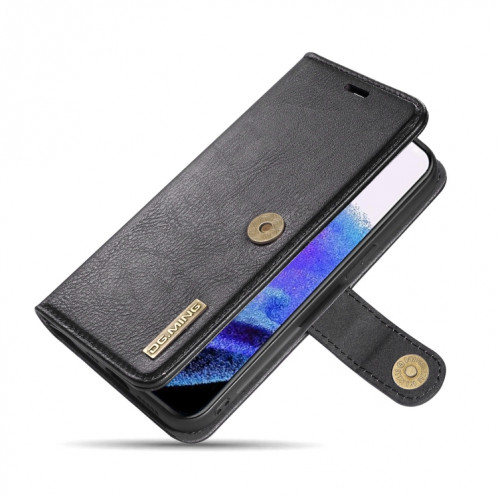 DG.Ming Crazy Horse Texture Tournez en cuir magnétique détachable avec porte-cartes et portefeuille pour iPhone 13 Pro (Noir) SD603D1614-07