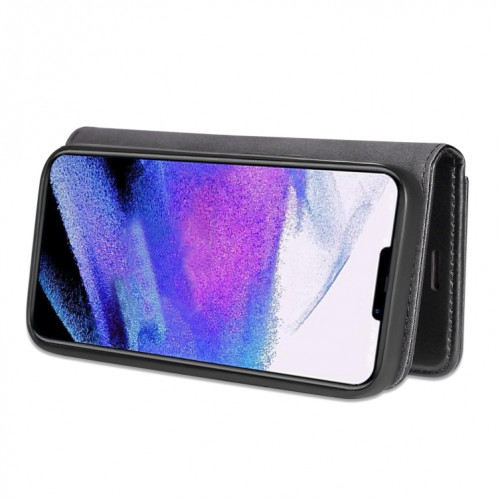 DG.Ming Crazy Horse Texture Tournez en cuir magnétique détachable avec porte-cartes et portefeuille pour iPhone 13 Pro (Noir) SD603D1614-07