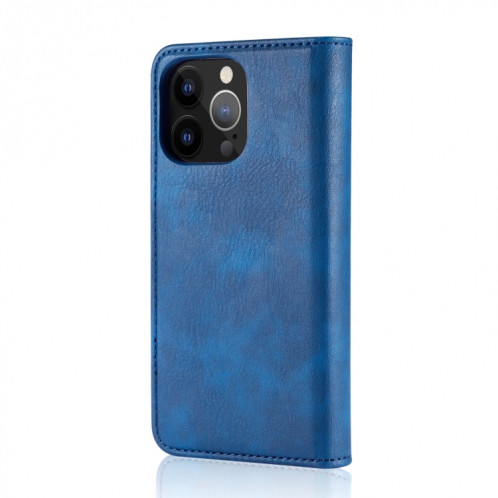 DG.ming Crazy Horse Texture Tournez en cuir magnétique détachable avec porte-cartes et portefeuille pour iPhone 13 Pro (Bleu) SD603E650-07