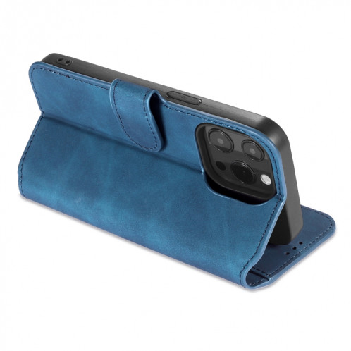 DG. Étui de cuir horizontal horizontal de l'huile rétro avec support et portefeuille pour iPhone 13 Pro (Bleu) SD903E693-07