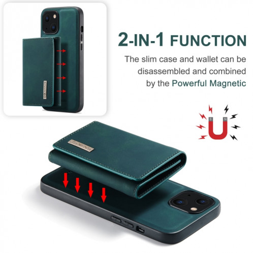 DG.ming M1 Portefeuille multi-cartes à 3 pli de série M1 + étui magnétique antichoc avec fonction de support pour iPhone 13 (vert) SD402E671-09